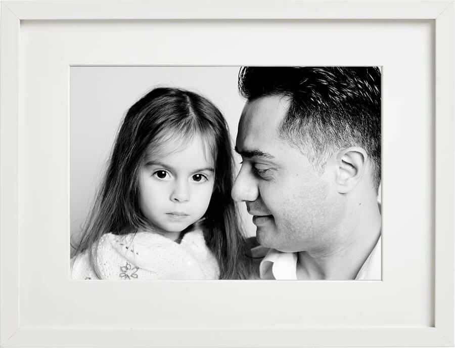 Familienfoto Papa mit Tochter, Fotostudio Familien-Shooting